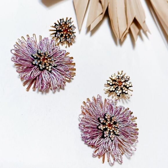 Flower statement earrings #629 - Picture 2 of 5